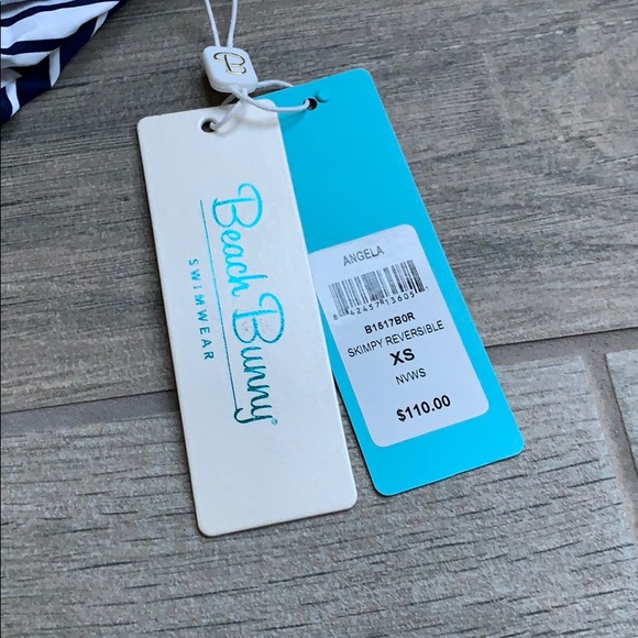 BEACH BUNNY NAVY SKIMPY REVERSIBLE BOTTOM - Picture 5 of 9